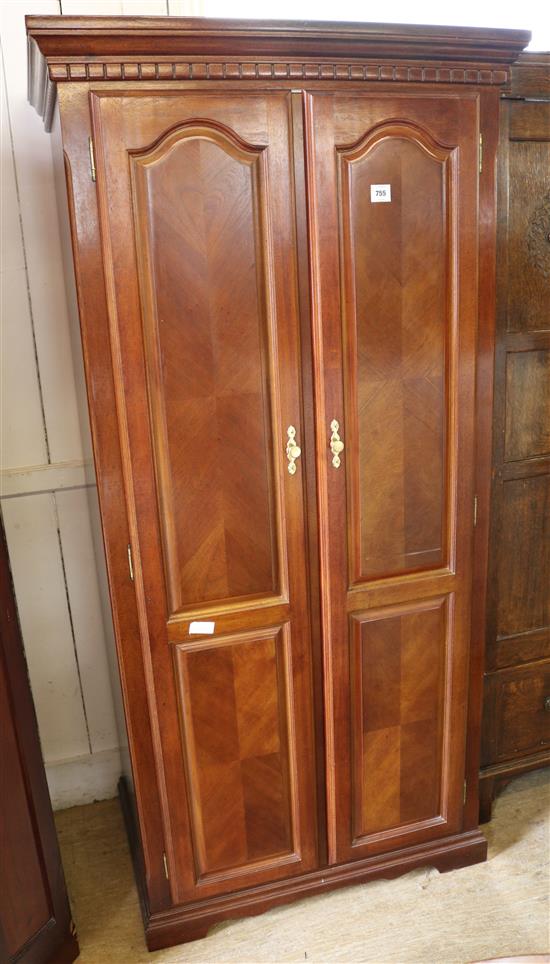 Mahogany two door wardrobe(-)